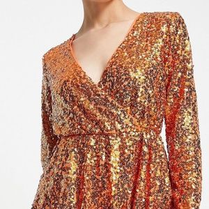 Sequin Dress in Orange